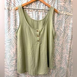 Pistachio Green Flowy Tank